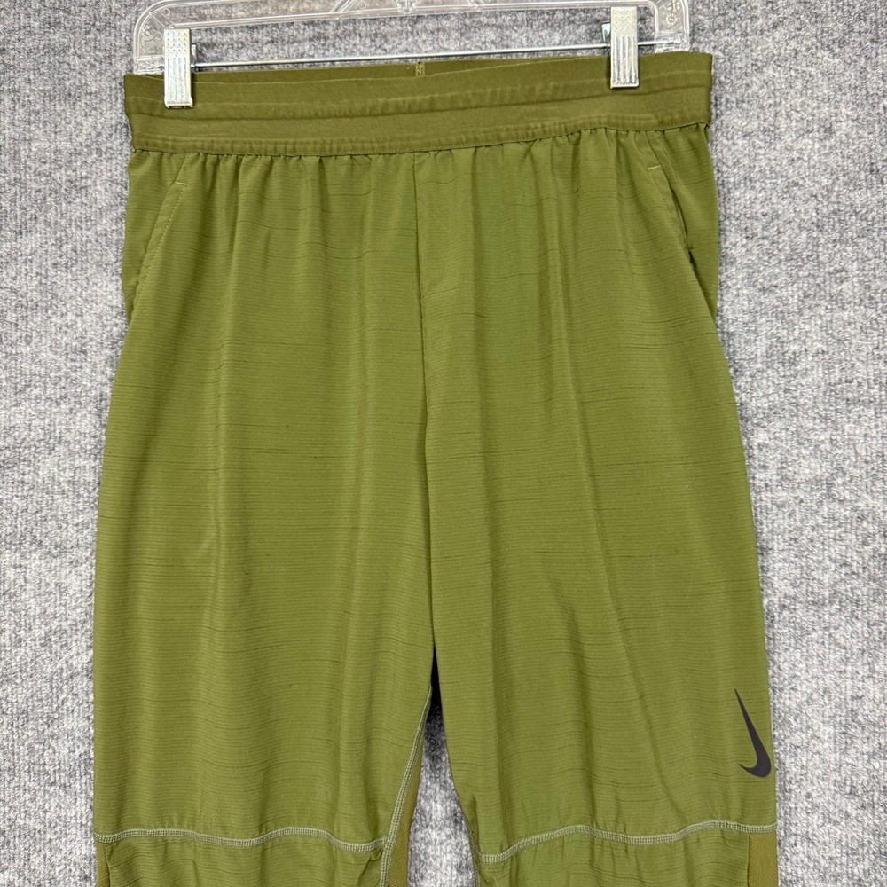 Nike Yoga Dri-FIT Jogger Pants Mens Small Olive Green Tapered CU7378-326 - Picture 14 of 16